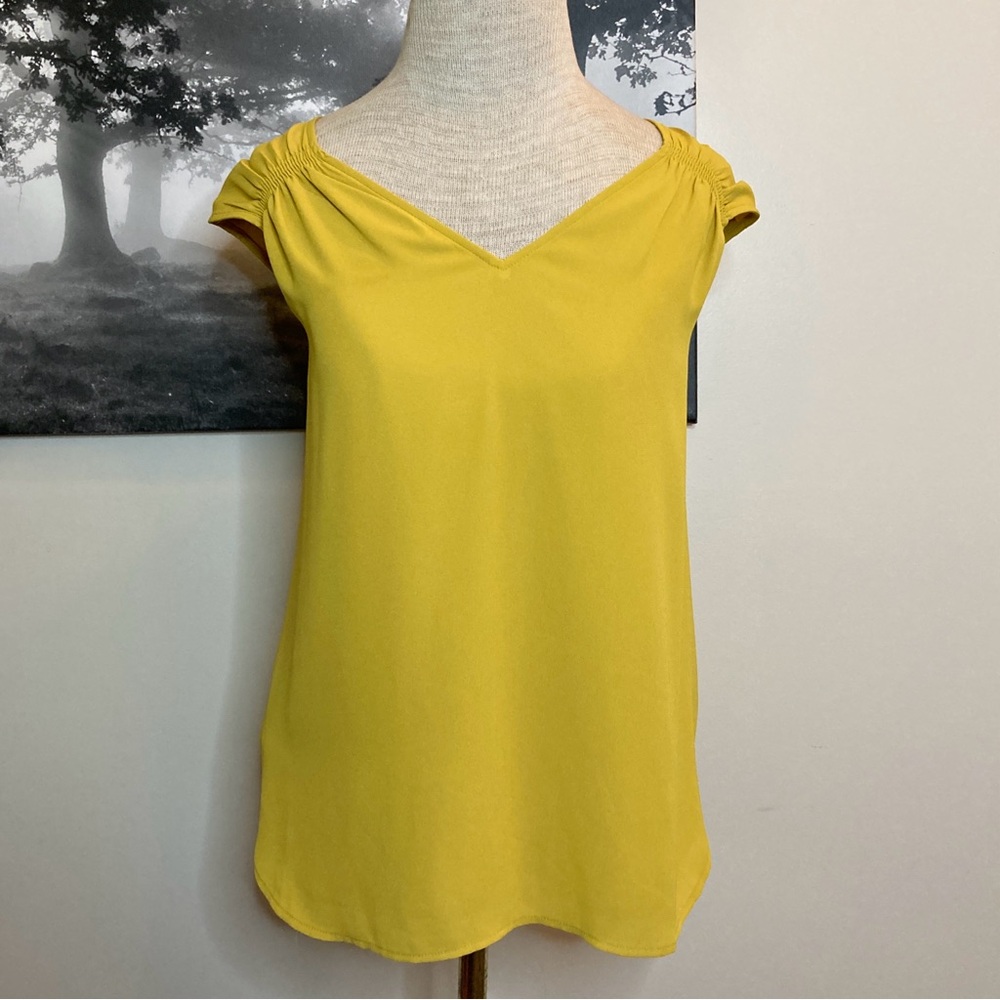 NWT LOFT Petites Yellow Blouse